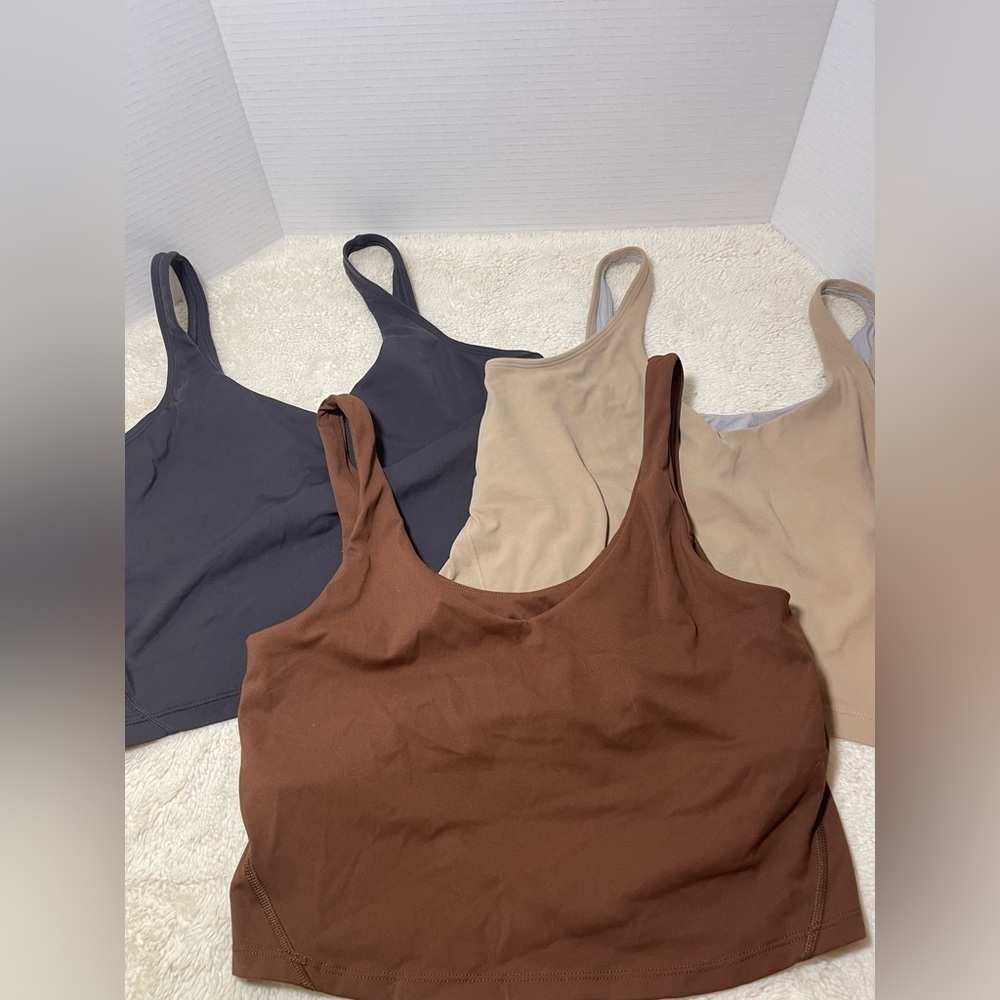 Stylish Women's Tank Tops Long Line Sports Bra in Earth Tones